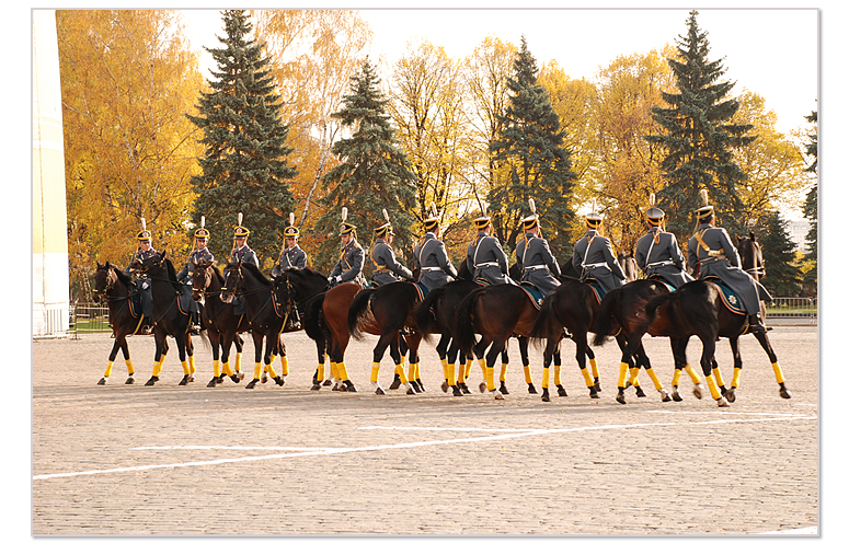 Церемониальный развод конных и пеших караулов Президентского полка, или как юные фотографы провели воскресное утро