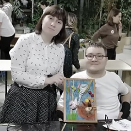 Александра Толпекина на практике в центре реабилитации Александра Толпекина на практике в центре реабилитации