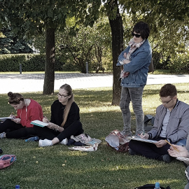 Пленэрное занятие в «Музеоне» Пленэрное занятие в «Музеоне»